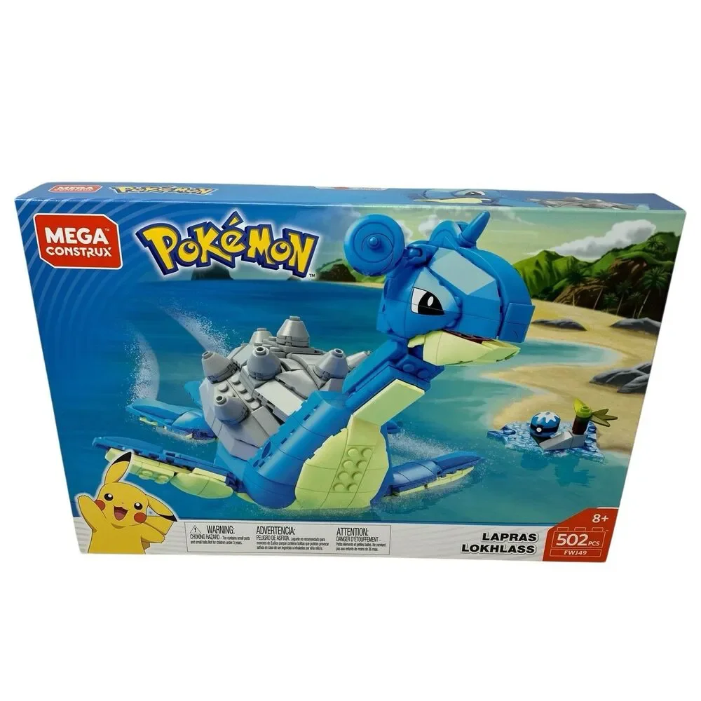 Mega Construx Pokemon Lapras 502pcs Retired Rare Build Set FWJ19‎ Gift Kids